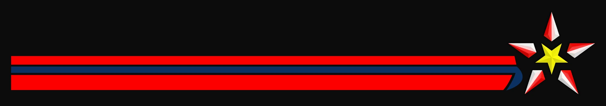 Continental Communist red and blue banner with a star emblem